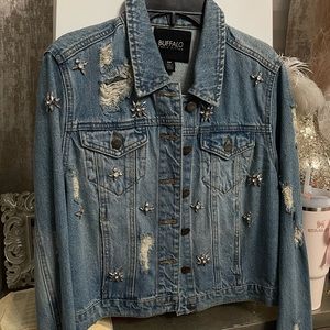 BUFFALO David Bitton rhinestone denim jacket